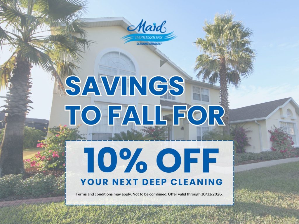 10% off your next deep cleaning. Offer valid through October 31