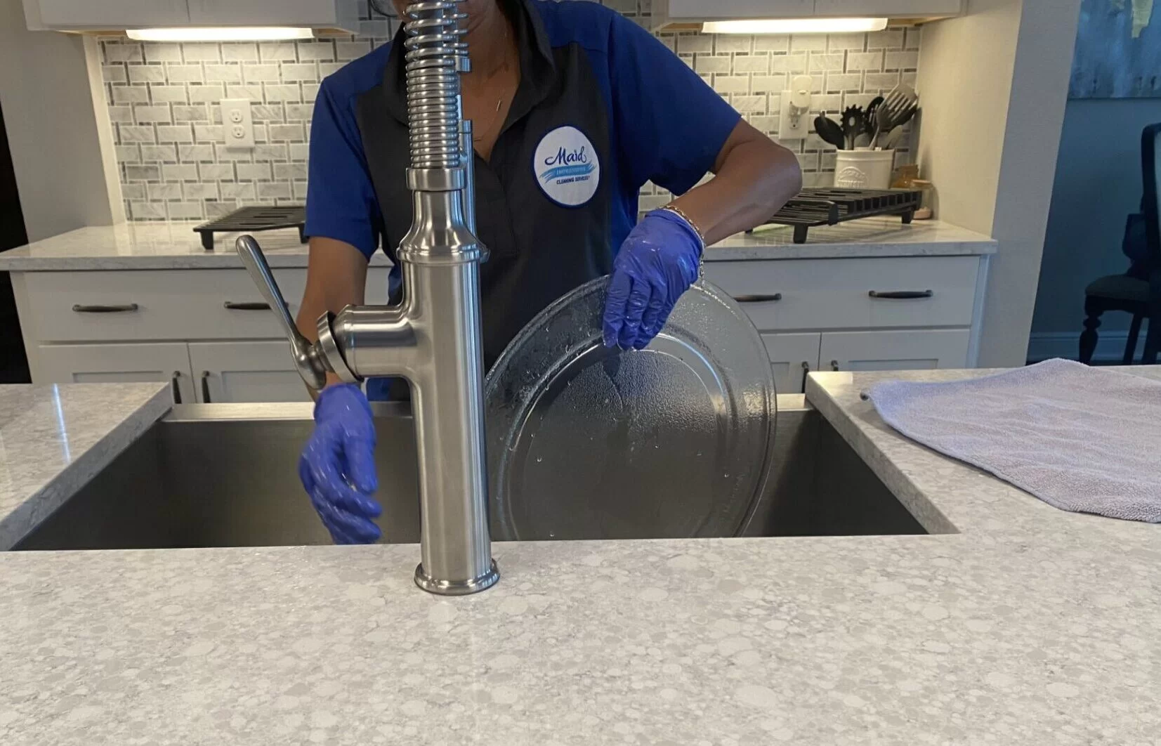deep cleaning kitchen sink maid impressions cleaning